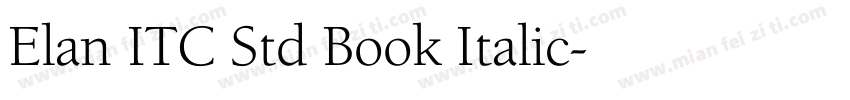 Elan ITC Std Book Italic字体转换